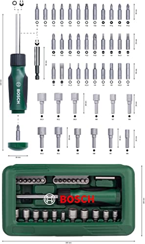 Bosch 46-Piece Screwdriver Bit set, with Screwdriver Bits and 12 Nutsetters - Image 4