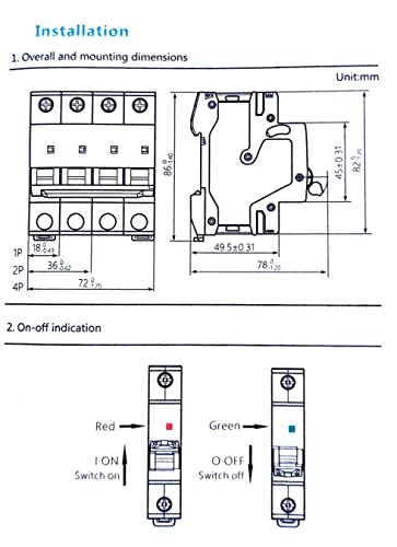Chint Solar NB1-63DC 63A 500V DC MCB (Miniature Circuit Breaker) - Image 5