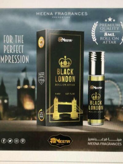 Meena Fragrances Black London Roll On Perfume Attar