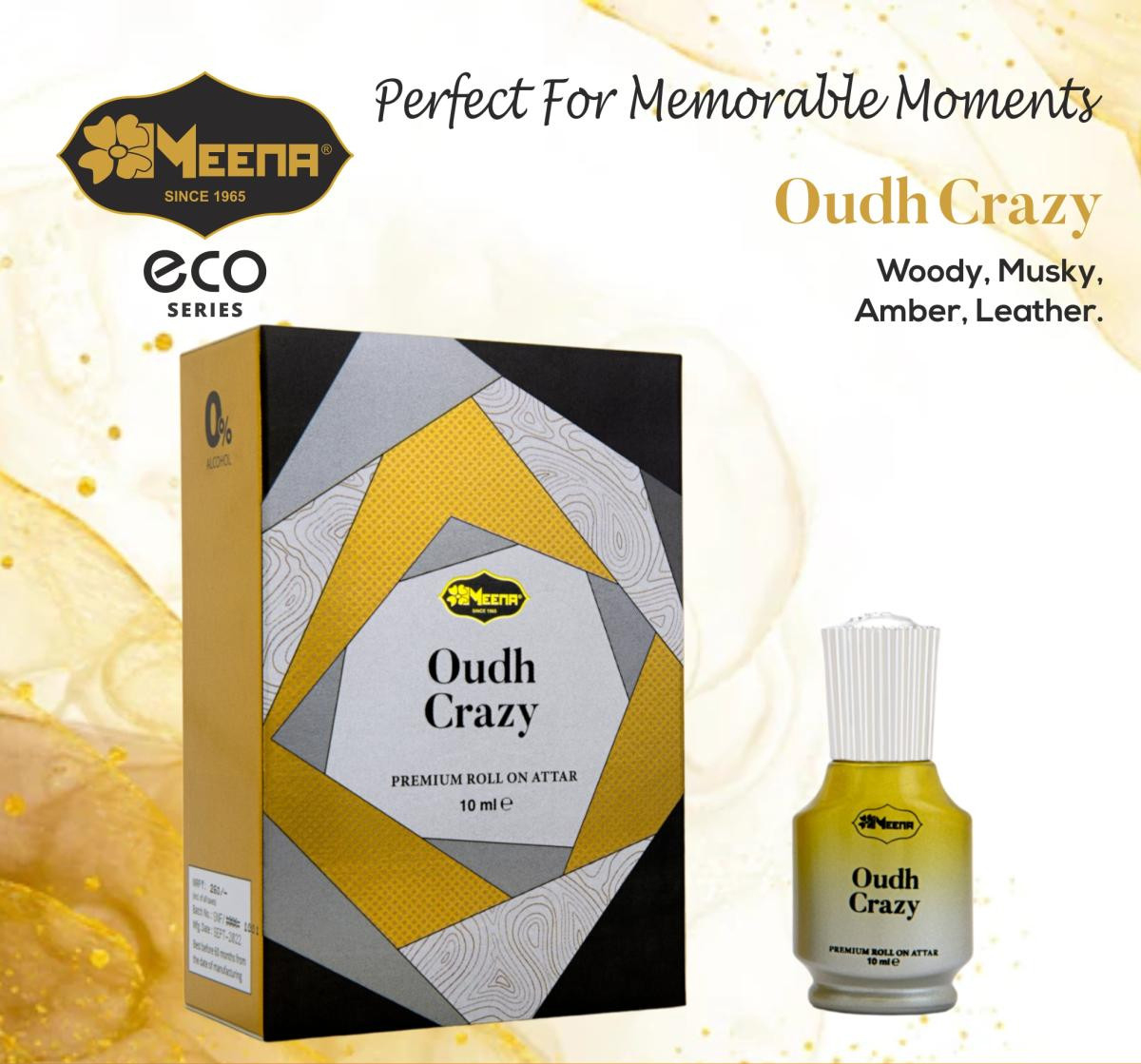 Meena Fragrances Oudh Crazy (10 ML) - Eco Series